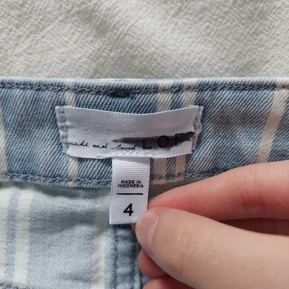 Loft Striped Jean Skirt - Picture 7 of 9